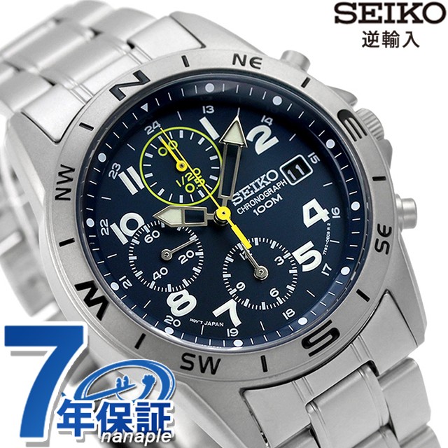 Seiko chronograph reverse import overseas model SND379P1 (SND379P) men’s wristwa