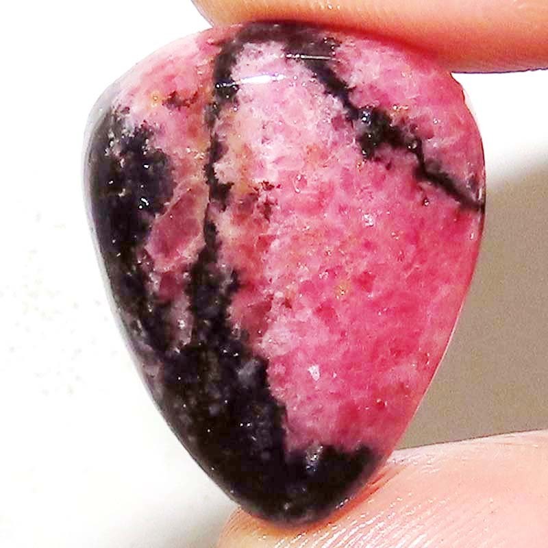 58.85 Ct A+ 100% Natural Rhodonite Pear Shape Cabochon Loose Gemstone 23X31X7 mm