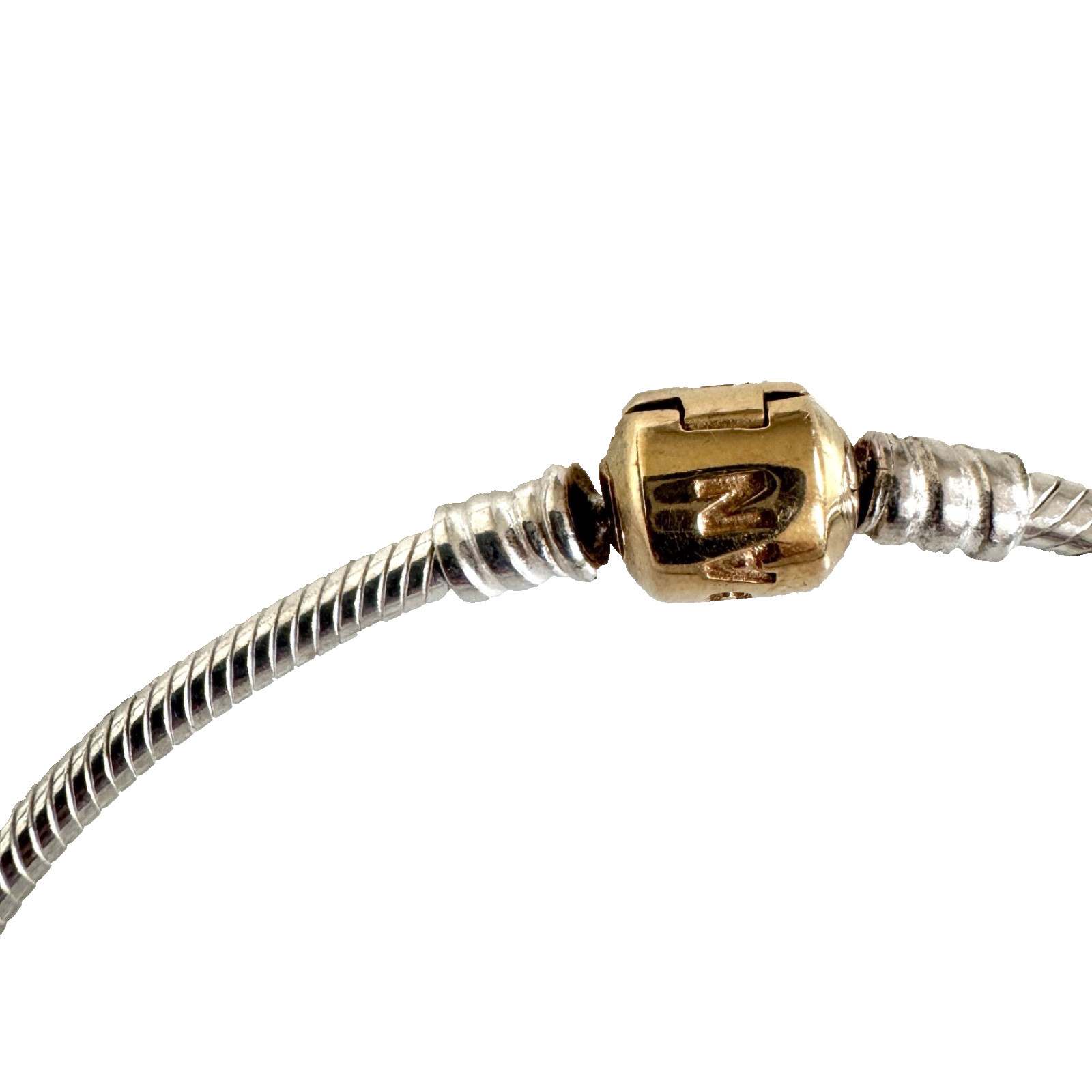 Authentic Pandora 14k gold Clasp Two Toned Bracelet 590702HG – 21cm or 8.3″