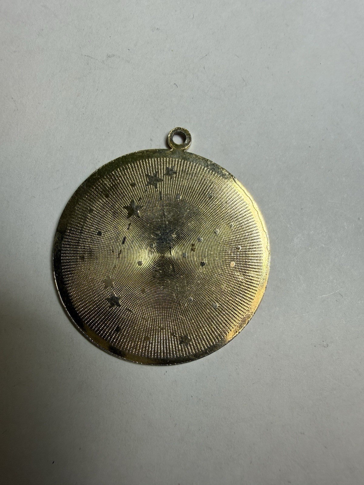 1970s Vintage 1.25” Sagittarius Medallion Pendant Horoscope Astrology Nov Dec
