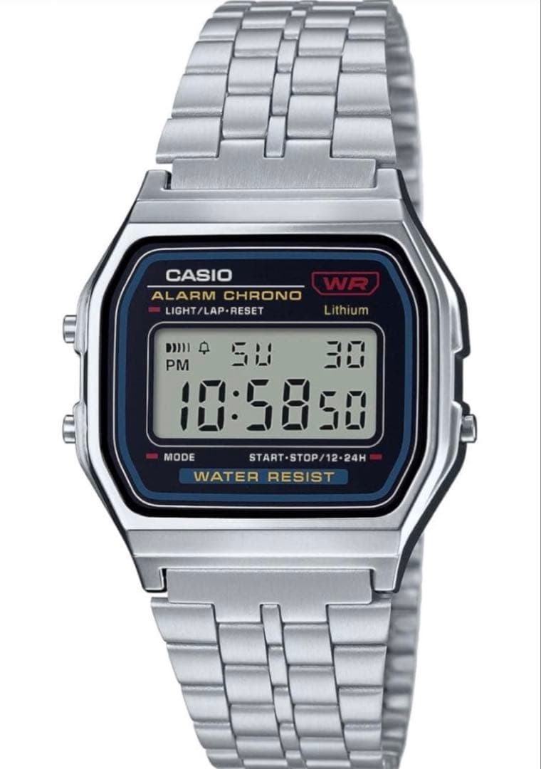 Brand new, unused, made in Japan, Casio A159WA-N1JH watch.
