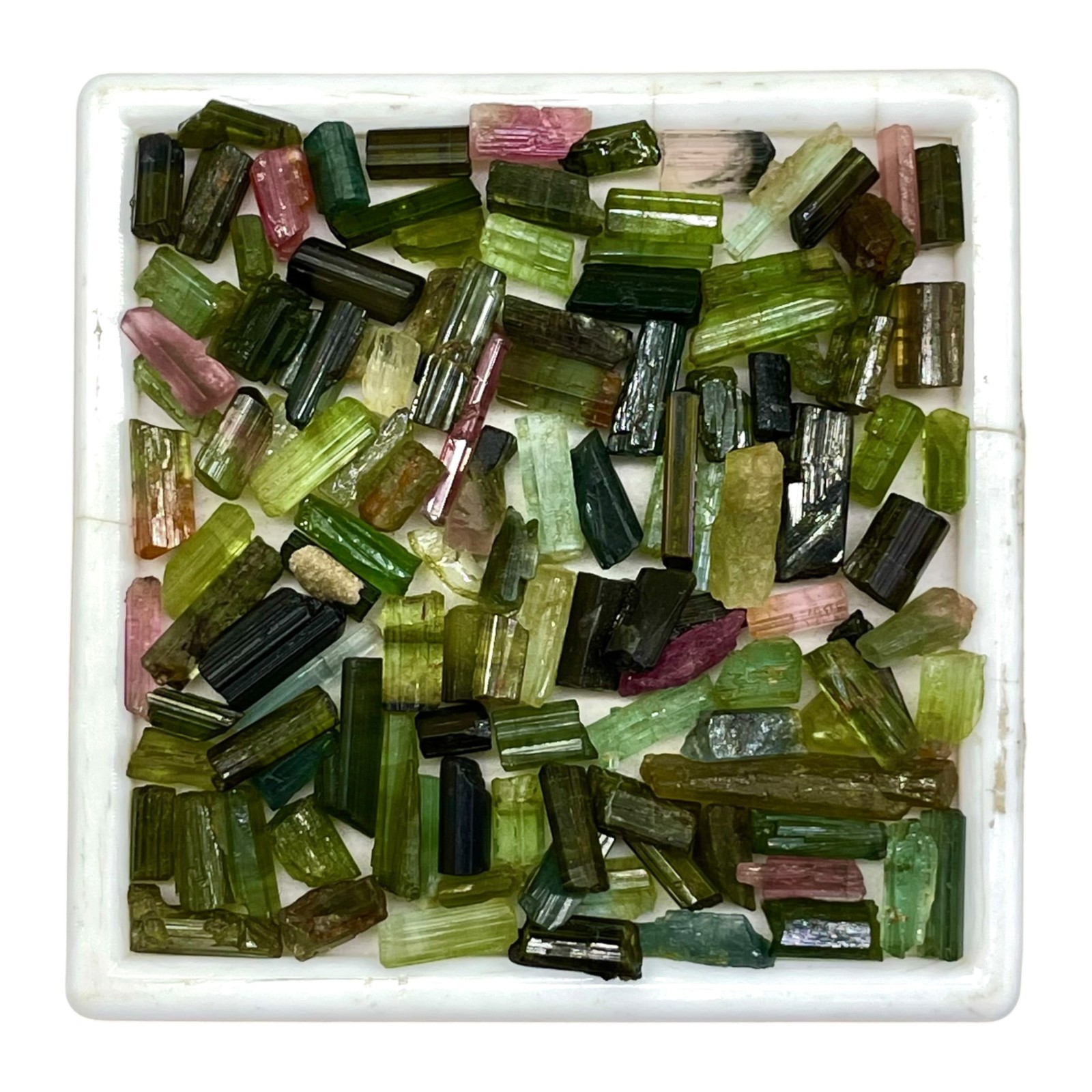 120 Pcs Natural Tourmaline 5-21mm Multi Color Rough Stick Loose Gemstones Lot