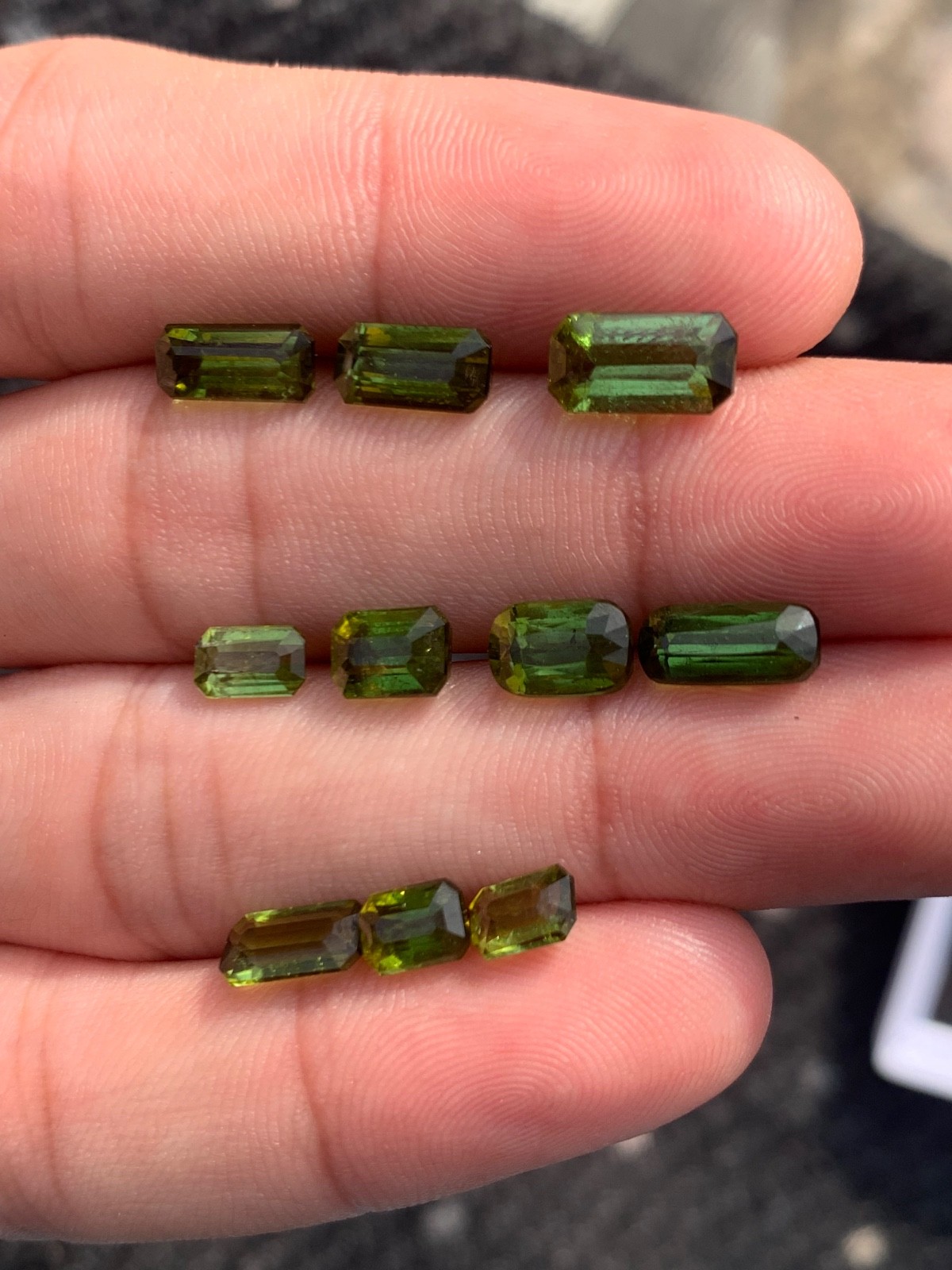 Wholesale Lot 11.70 Ct Natural Tourmaline 10 Pcs Emerald Cut Loose Gemstones