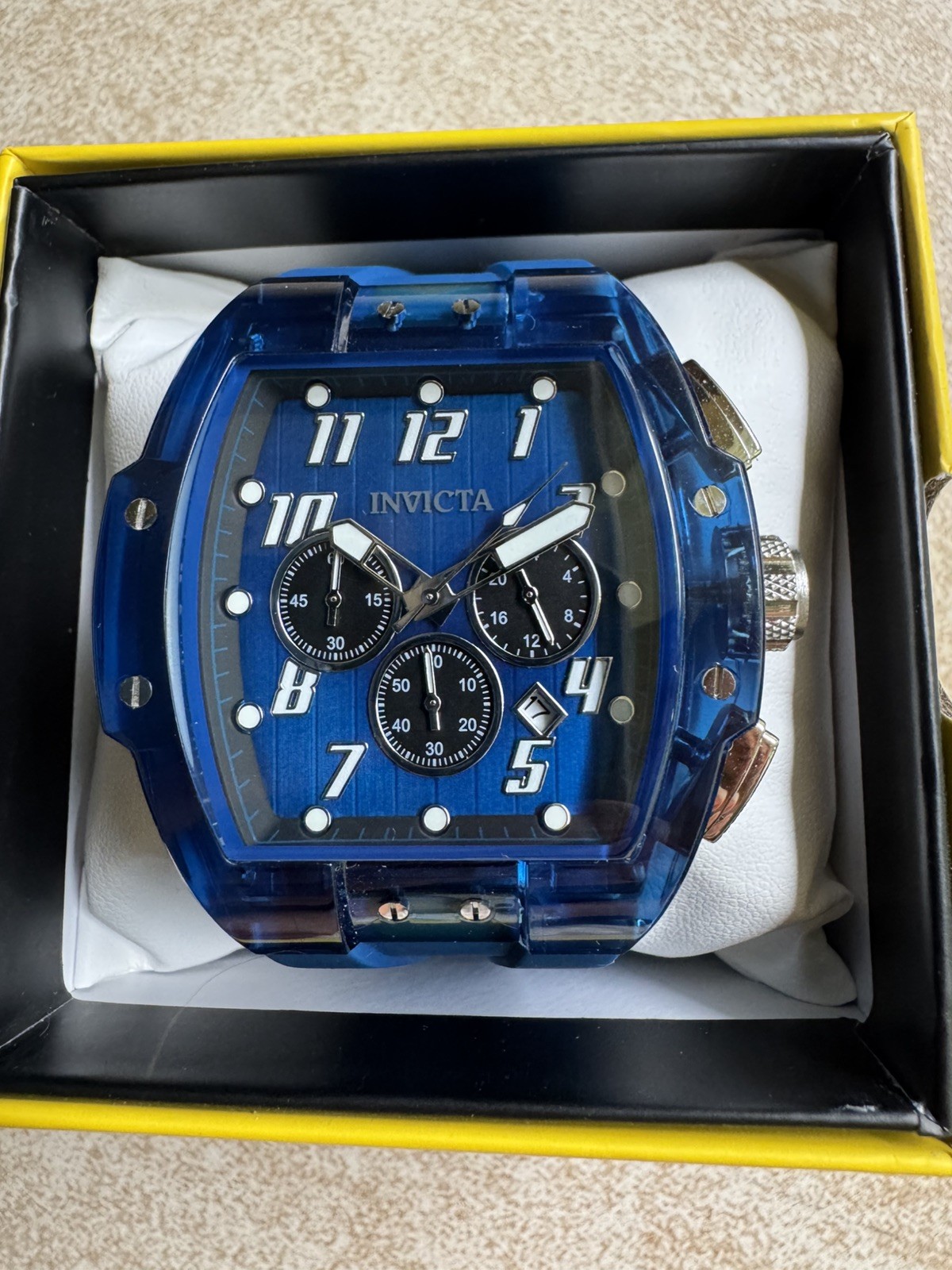 Invicta S1 Rally Kinesia Anatomic 47mm, Blue Men’s Watch 45484 Brand New w/ box