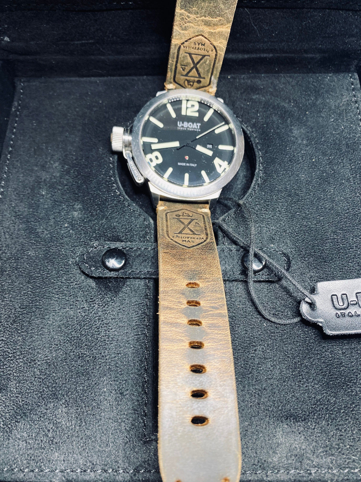 U-Boat Vetro Zaffiro Acciaio 1082 53mm Automatico 3 x bands