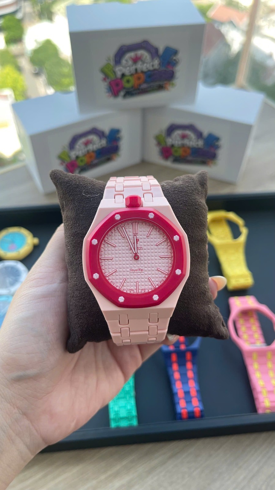 Luxury Custom Perfect Case/Band for AP X Swatch Royal Pop FULL CERAMIC SHIP NOW