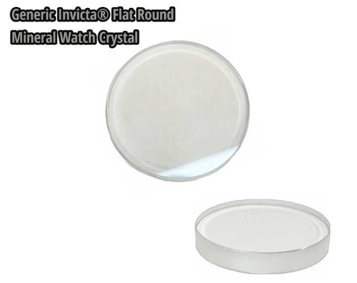 Generic Mineral Crystals INVICTA (36.5×5.8)mm Flat Round Anti Reflective