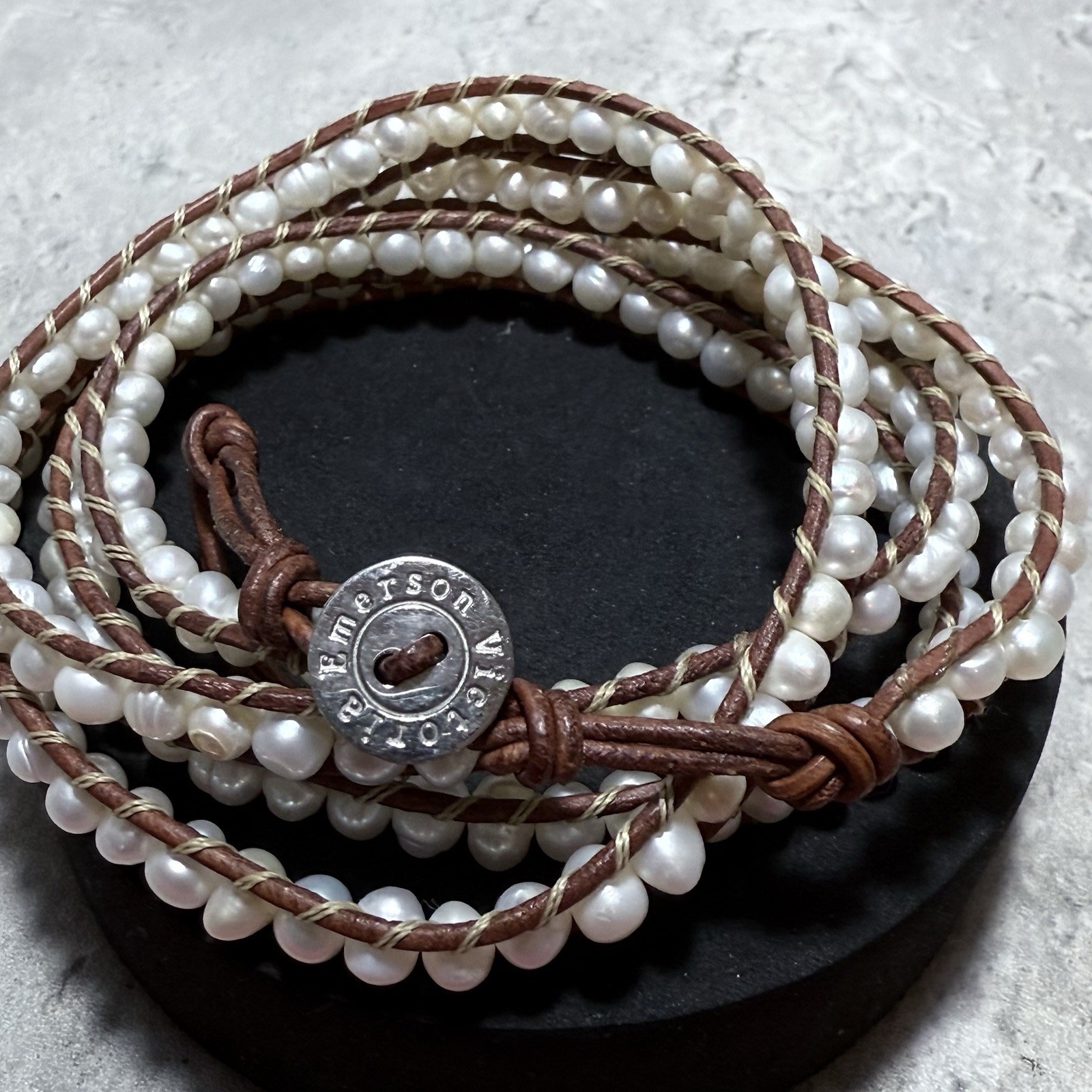 VICTORIA EMERSON Pearl Beaded Wrap Bracelet 92cm Kitsch Stack Pretty Beach