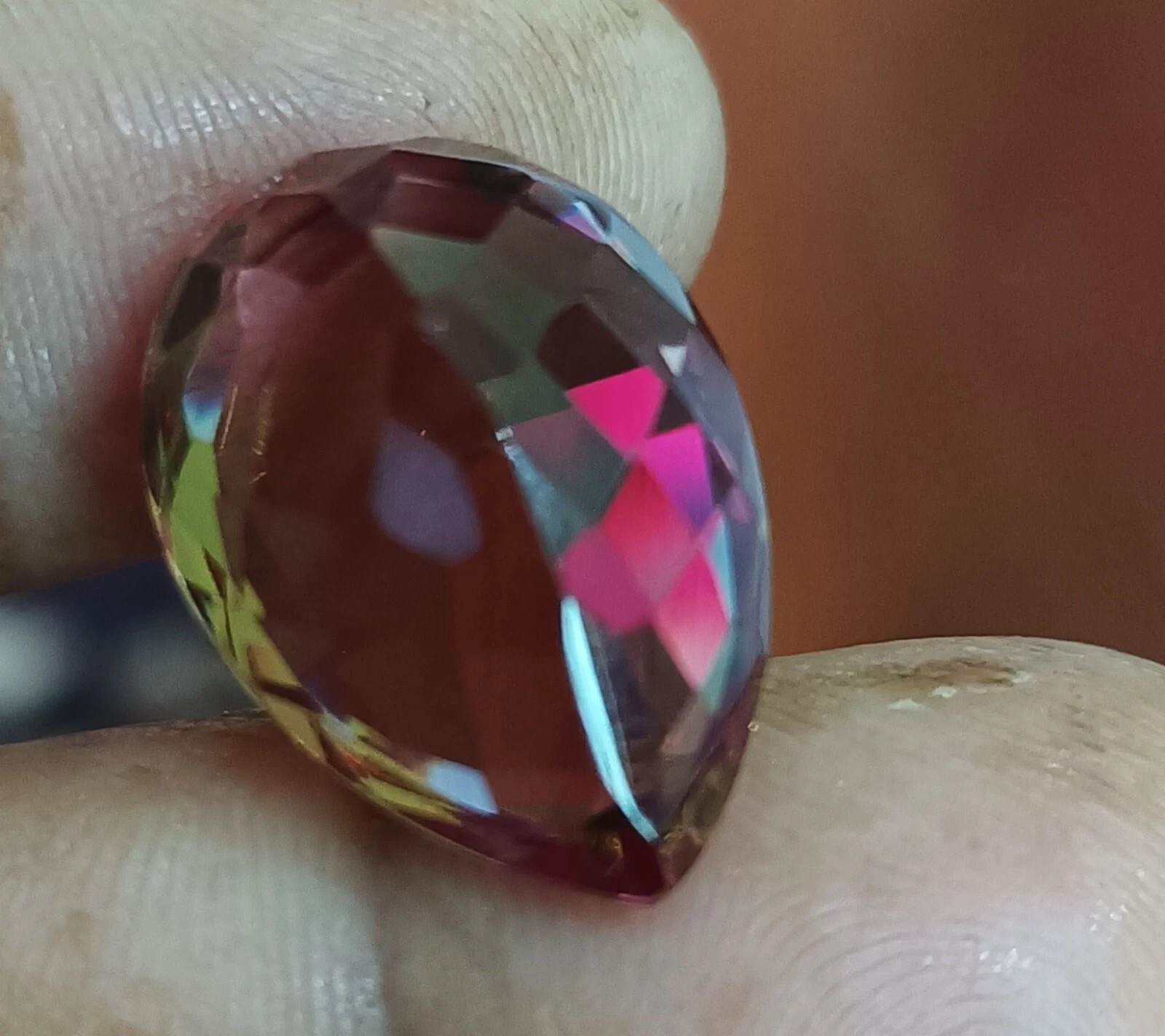 Turkish Natural 18.75 Ct Pear Cut Zultanite 7 Color Changing Best Offer Gemstone