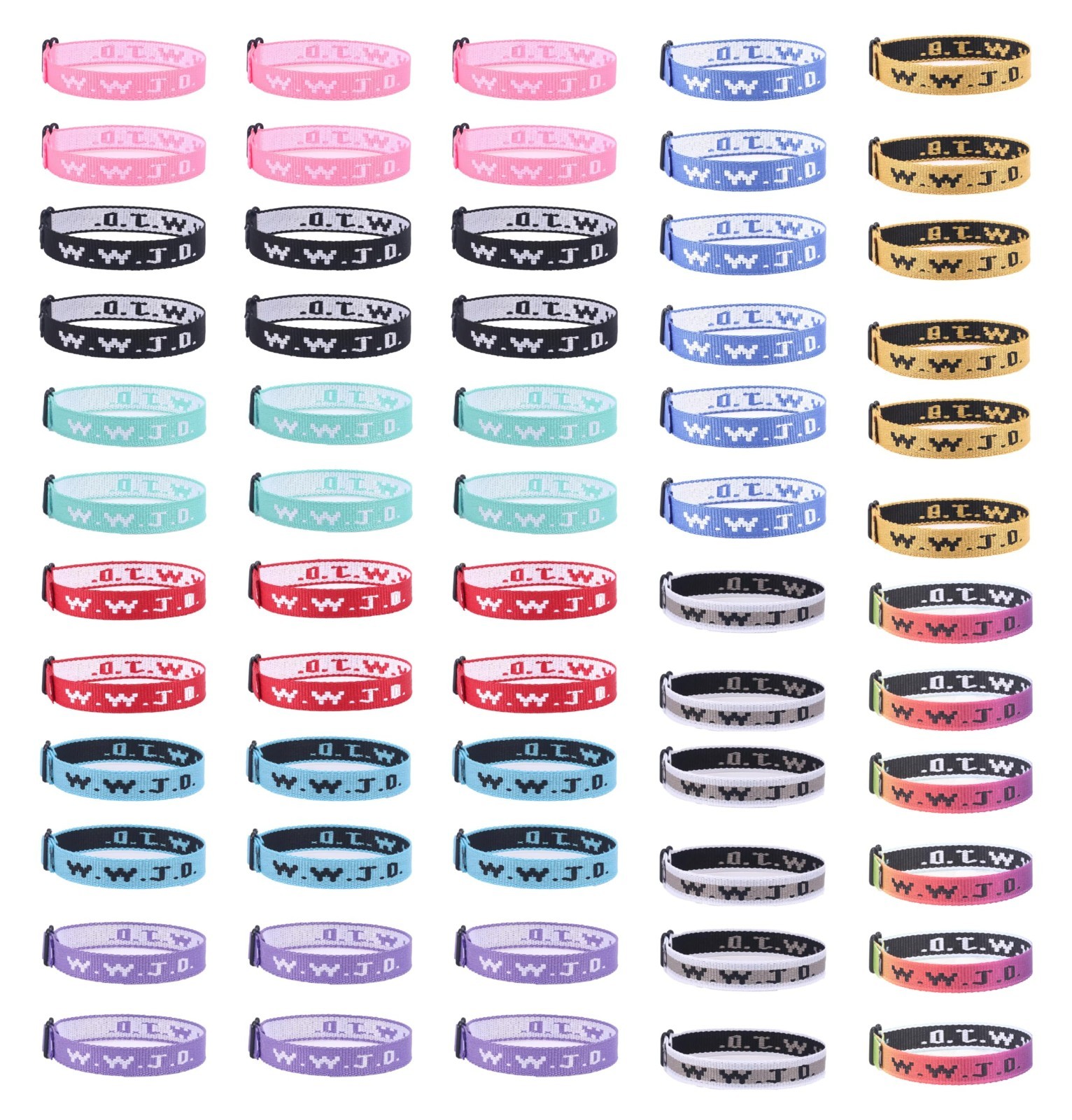 60PCS WWJD Bracelets for Men & Women | Adjustable Christian Wristbands Bulk Pack
