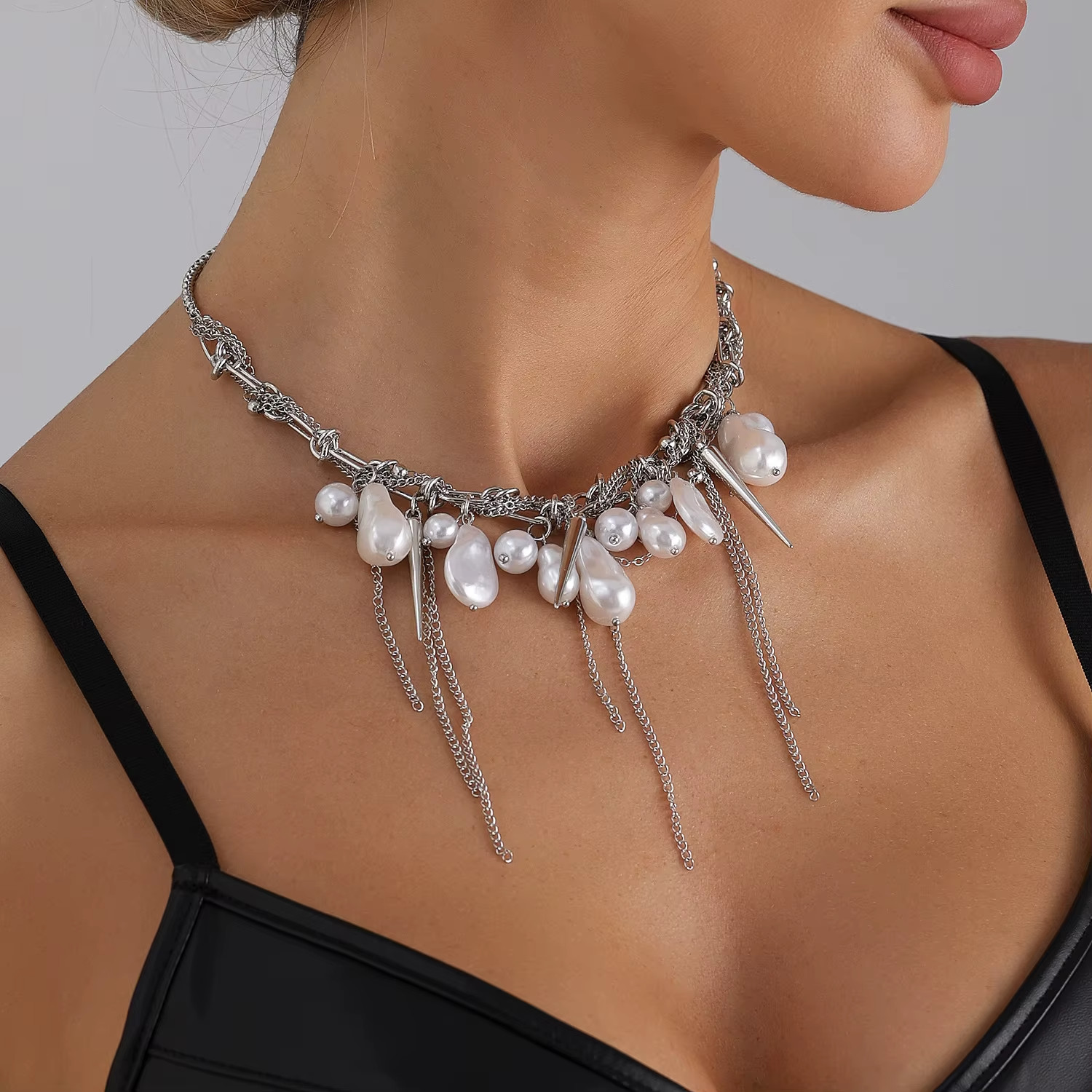 Imitation Pearl Necklace Women Trendy Choker Fashion Jewelry Sweet Girl Style