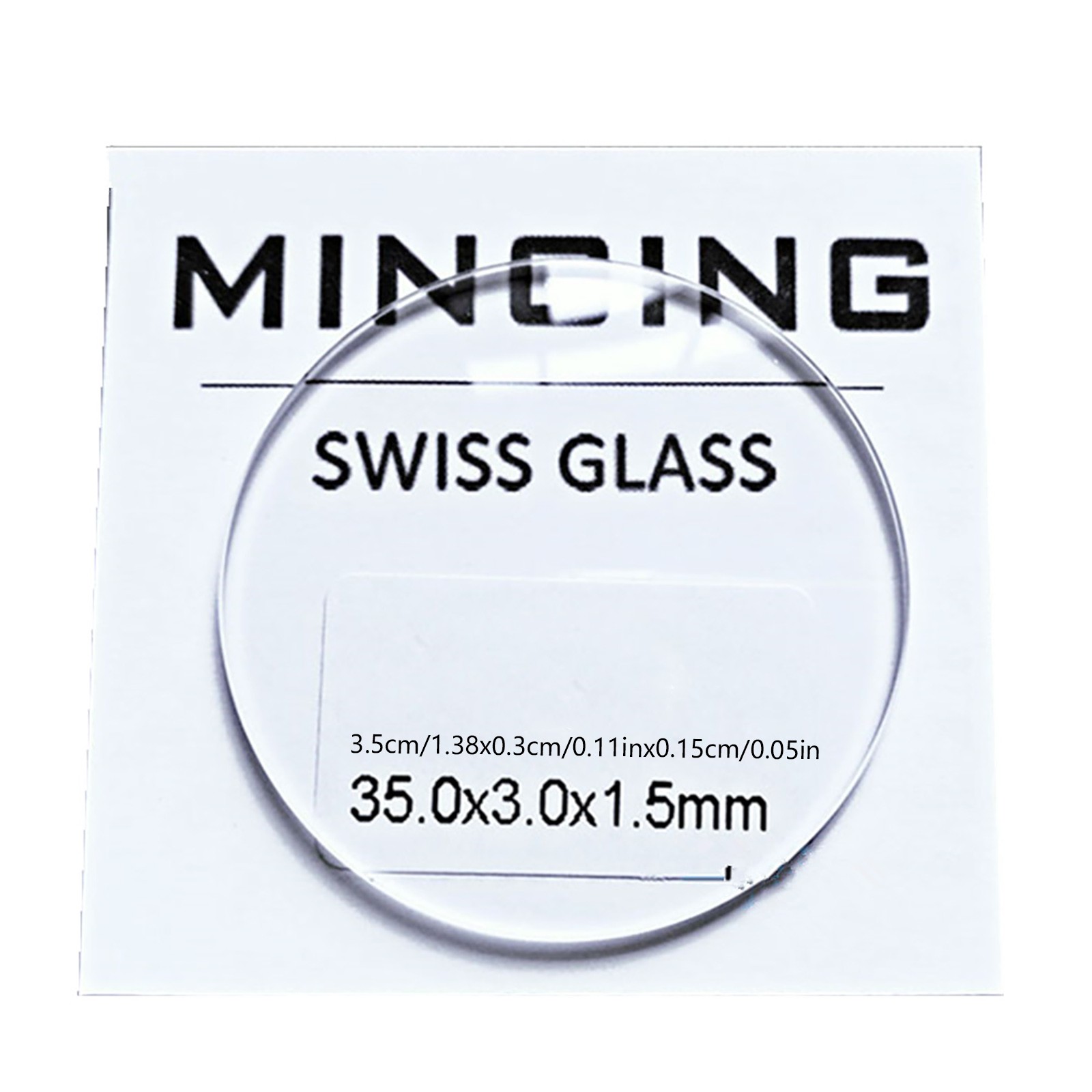 1.5mm Thick Double Domed Mineral Watch Crystal 30mm-38mm Diameter Concave Glass