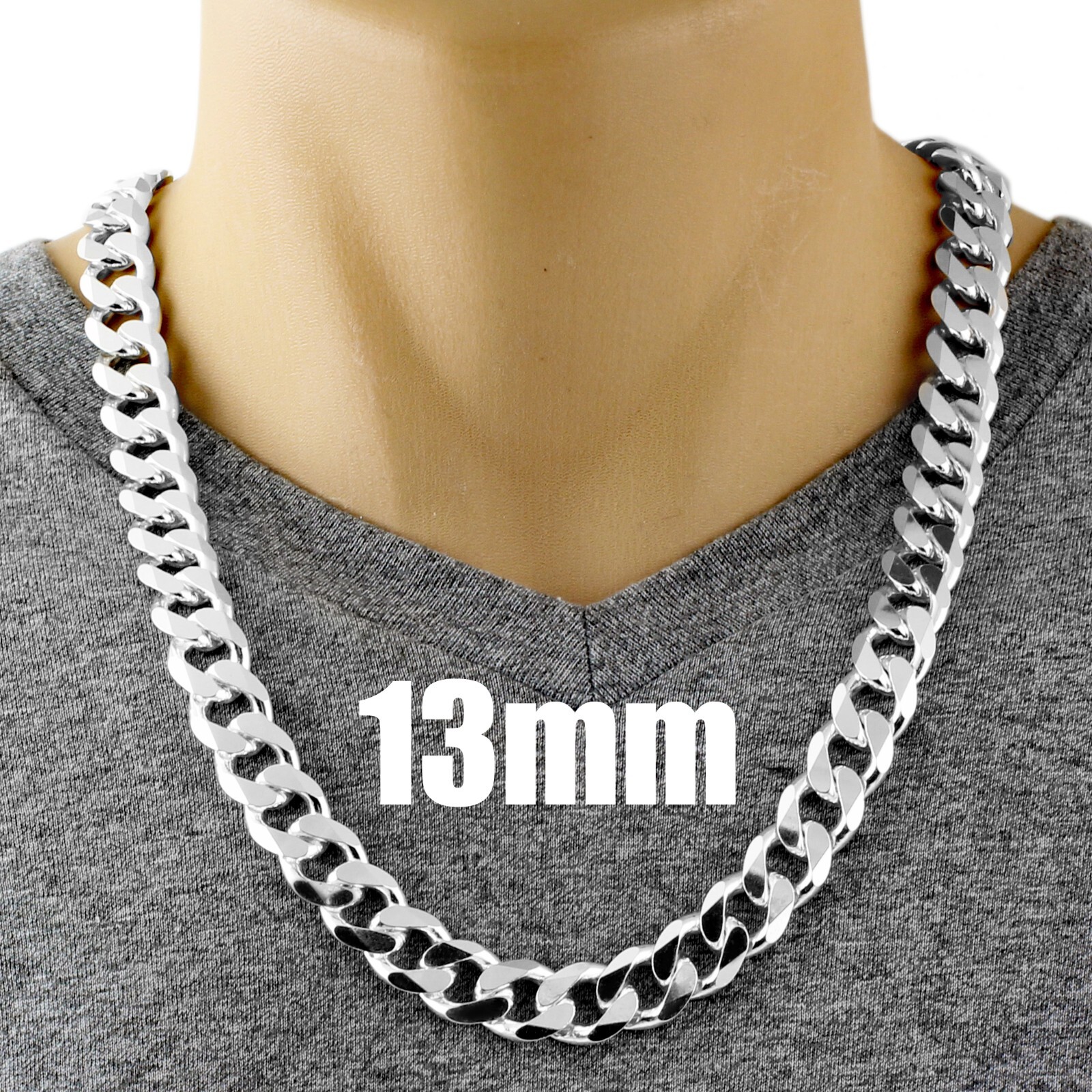Guaranteed 925 Sterling Silver Cuban Curb Chain Necklace Solid & Heavy Version