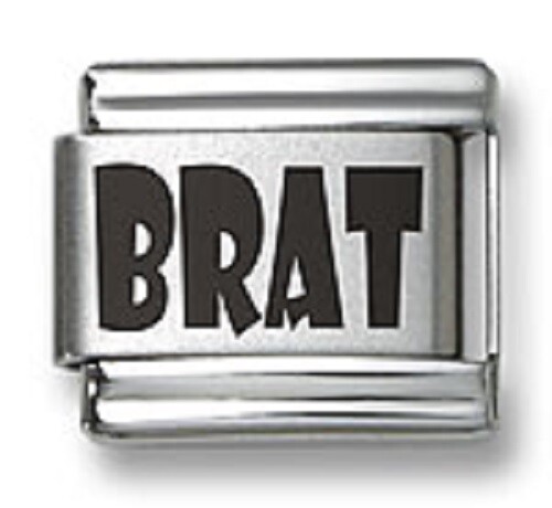 Laser Italian Charms BRAT Fit Stainless Steel Modular Link Modular Bracelets 9mm