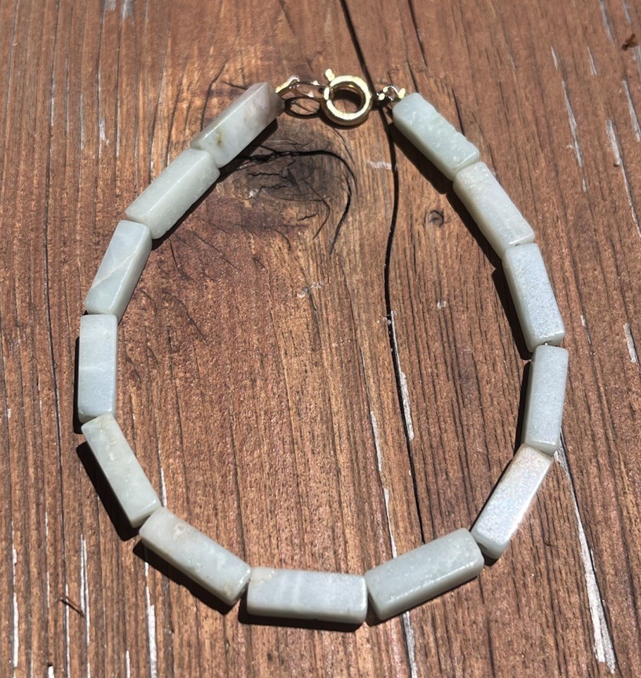 Brazilian Amazonite 7.5” Bracelet / 12k Gold Filled Components / Not Enhanced