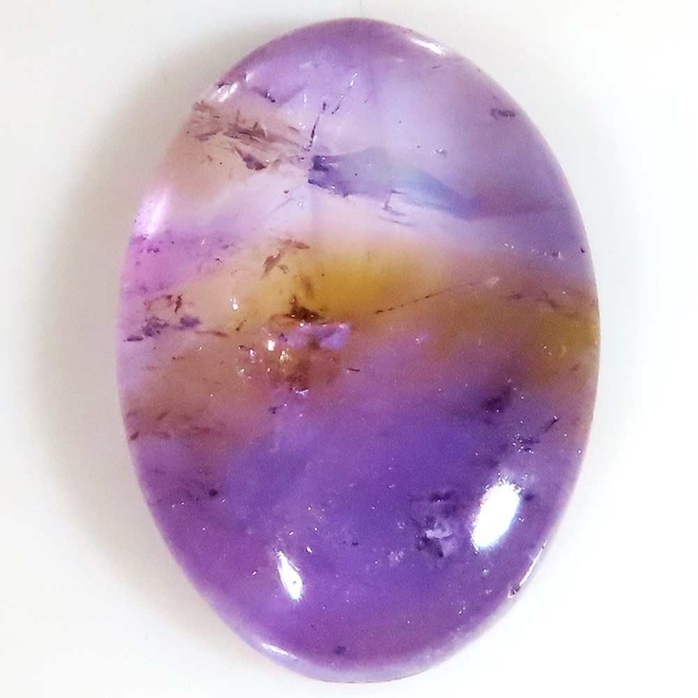natural AMETRINE cabochon loose gemstone 104.90 Carat. (29x42x10 mm) oval shape