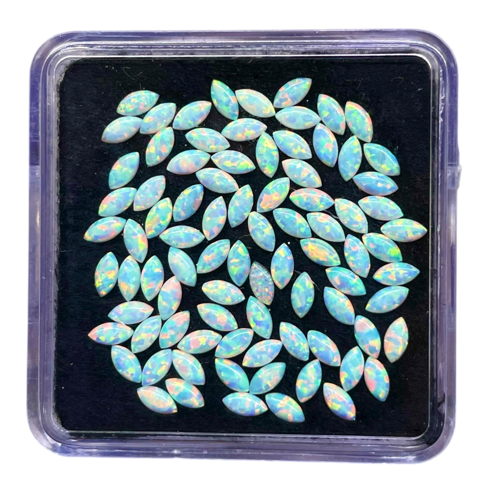 20 Pcs Australian Opal 4x2mm Marquise Cabochon AAA Quality Lab Created Gemstones