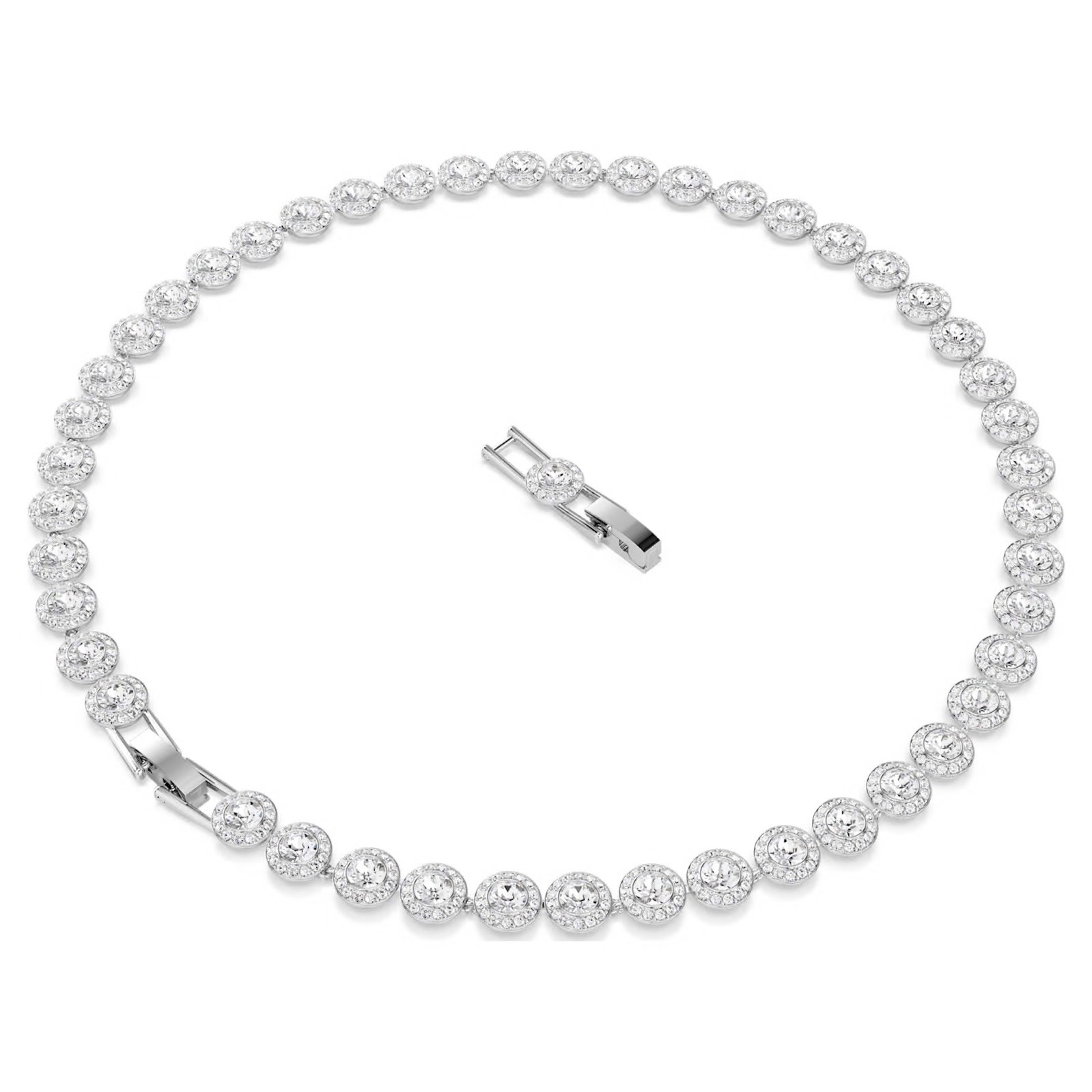 Swarovski Una Angelic 5117703 All-Around Crystal White Rhodium-Plated Necklace