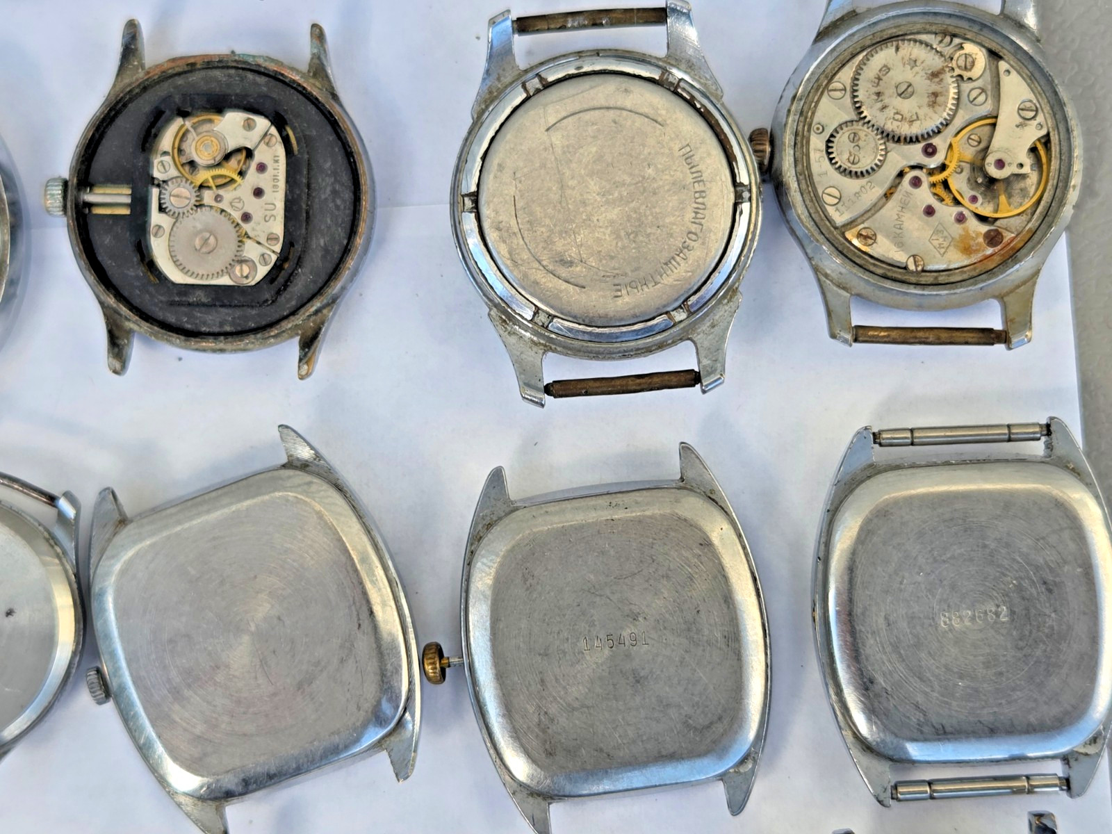 Lot of 75 Russian Watches Vostok Pobeda Mayak Zim etc Not working for parts Read
