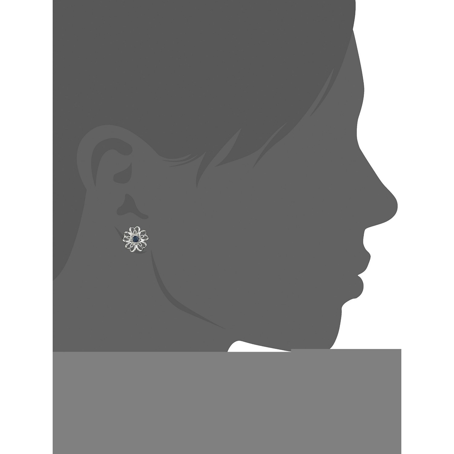 925 Sterling Silver Flower 3 mm Round Choose Multi Gemstone Stud Earring.