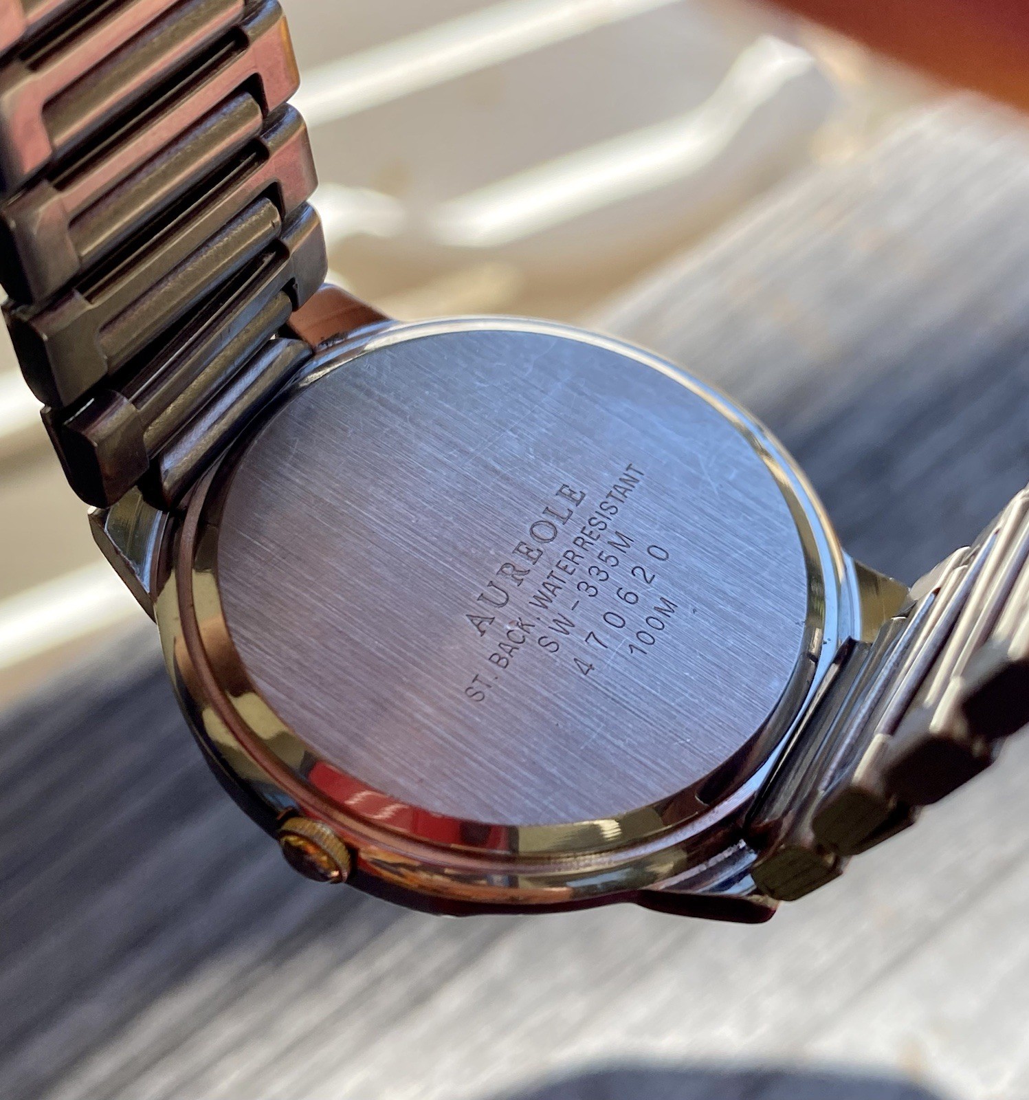 Vintage Aureole Swiss Quartz Watch 33mm Roman Numerals