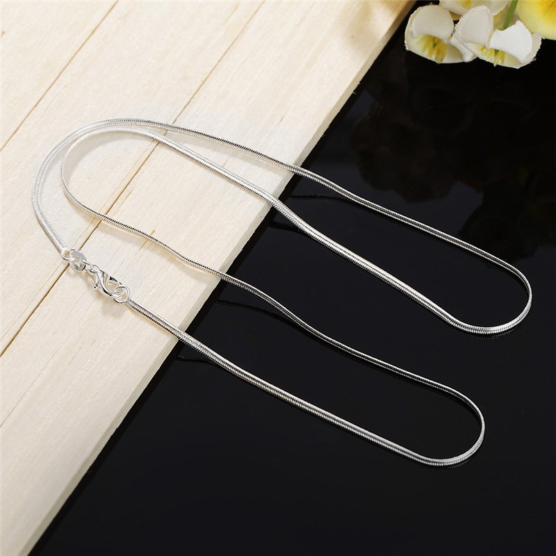 Men&Women’s 925 Sterling Silver Tarnish-Free Italian Snake Chain Necklace 16-24*