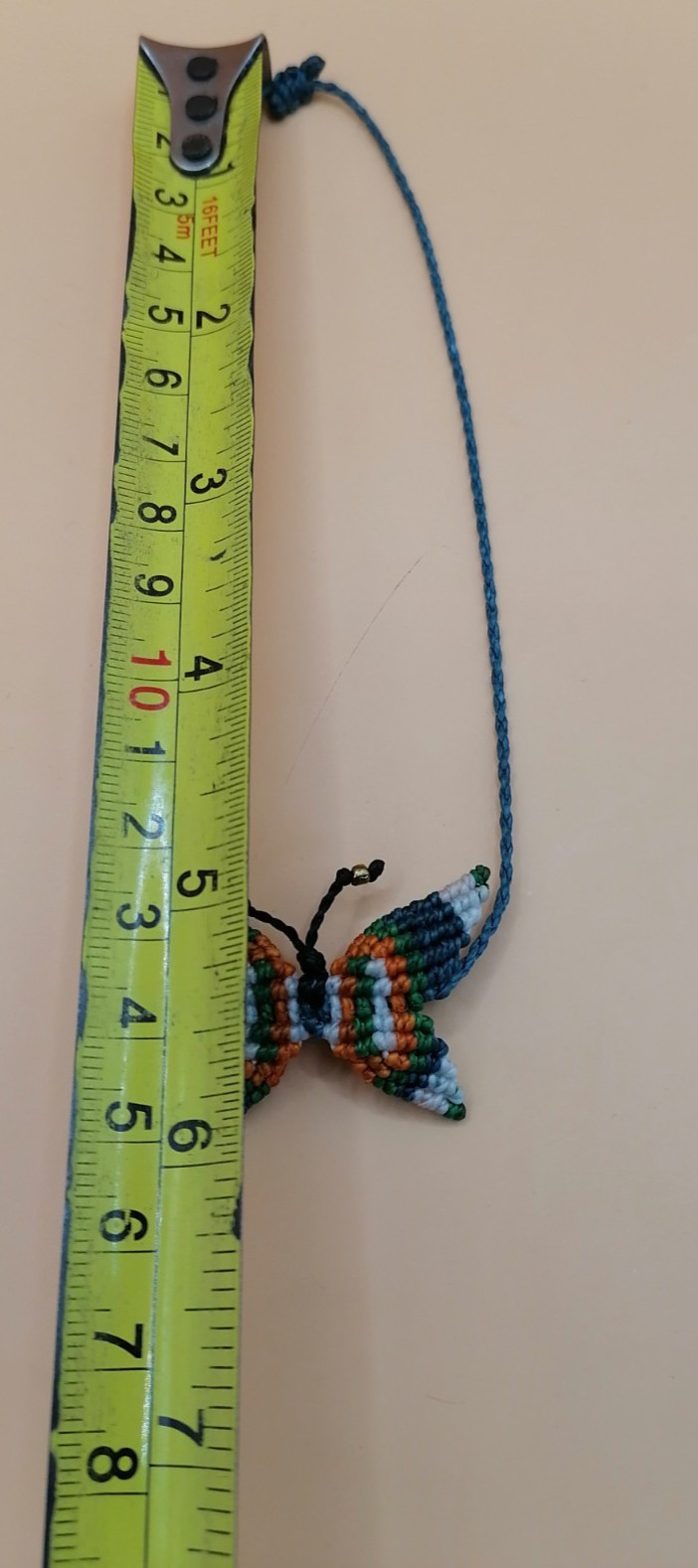 Handmade Macrame Anklet with Butterfly Design
