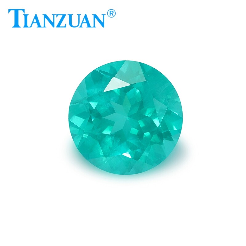Round Shape YAG Paraiba Color Yttrium aluminum garnet with inclusions loose gems