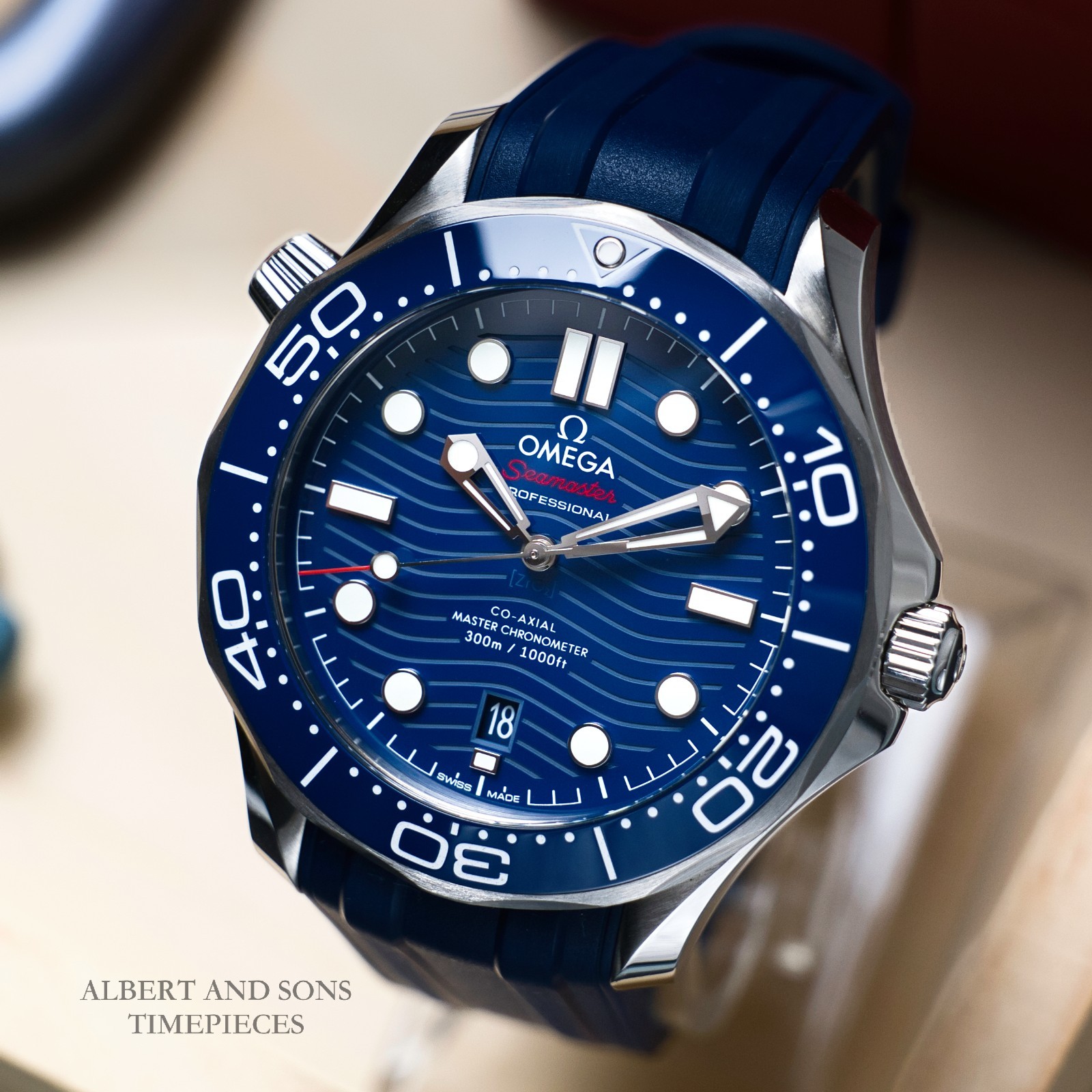 Omega Seamaster Diver 300 210.32.42.20.03.001 42mm Blue Dial Box & Papers