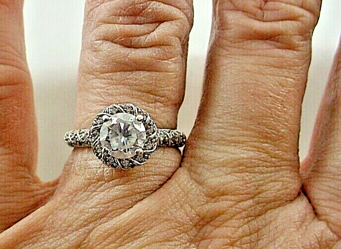 Signed CN FUZION Cubic Zirconia Sterling Silver Ring Size 7