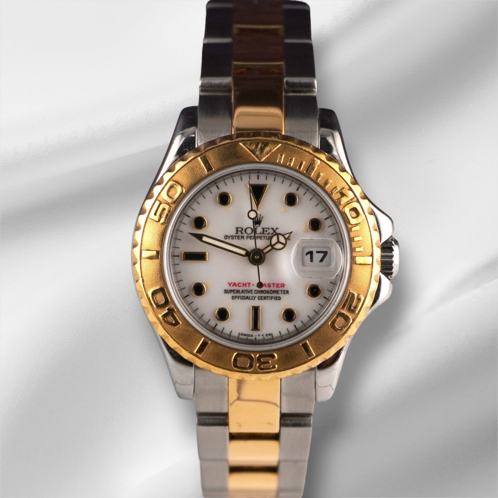 Rolex Yacht-Master 29mm White Dial Steel Yellow Gold Ladies Watch 69623