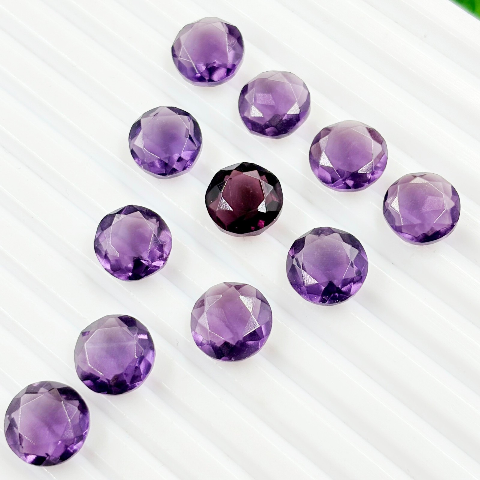 20 Pcs Faceted Purple Amethyst Hydro Quartz Loose Gemstone -6mm-25mm Approx