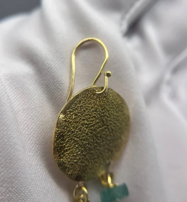 Antique Style Craft Earrings – Brass & 925 Silver – Limited Edition