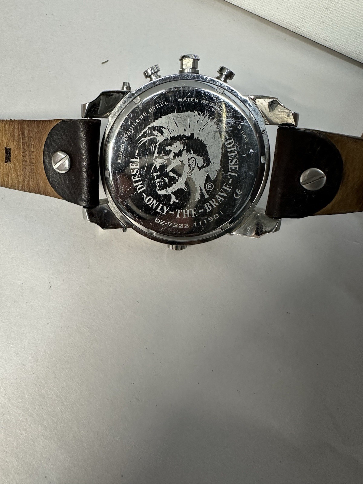 DIESEL DZ-7322 Mr. Daddy 3 Bar Chronograph Blue Dial Men’s Watch (NEEDS BATTERY)