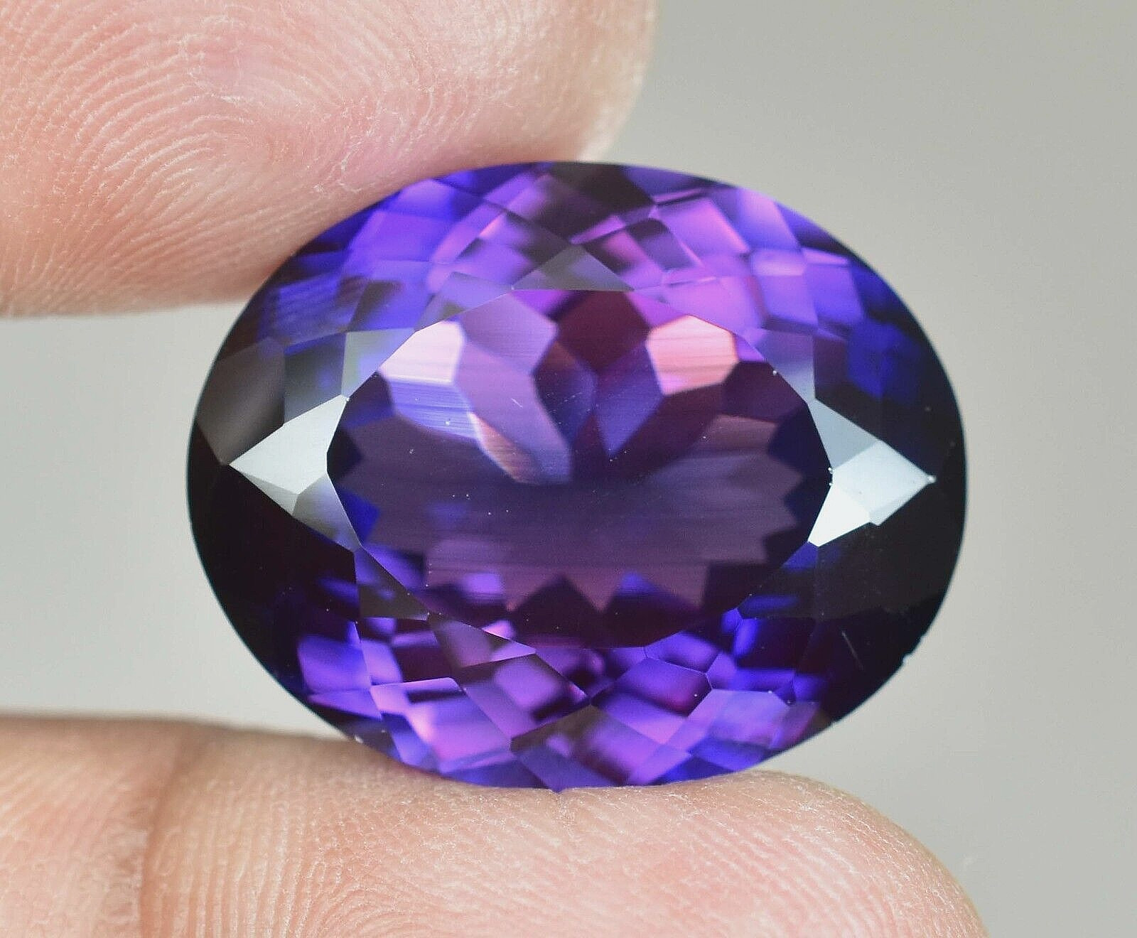 FLAWLESS Natural Purple-Blue Tanzanite 38.20 CT Oval IF Certified Loose Gemstone