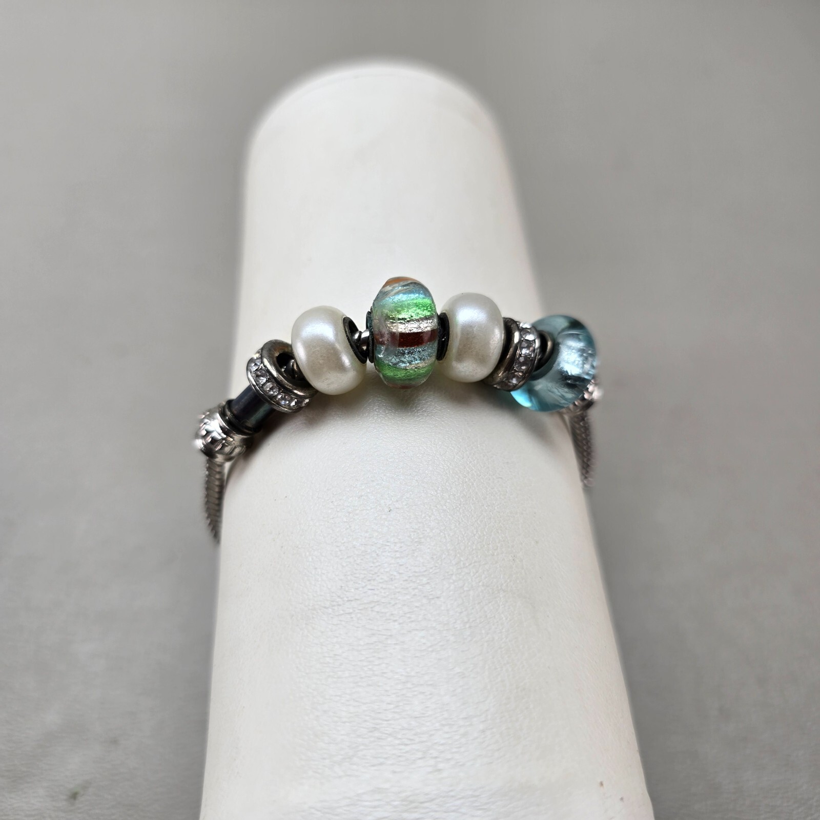 Bella Perlina Bracelet Rhinestones Blue Iridescent NEW