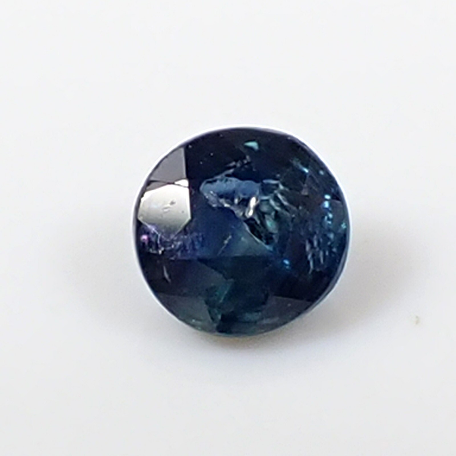 0.38 carat Round 4.10 mm Parti Blue Natural Australian Sapphire Gemstone