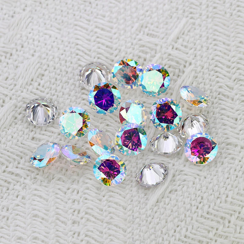 2-20CT AB Blue Raibow Blue Green Purple Moissanite Loose Stone Gemstone with GRA