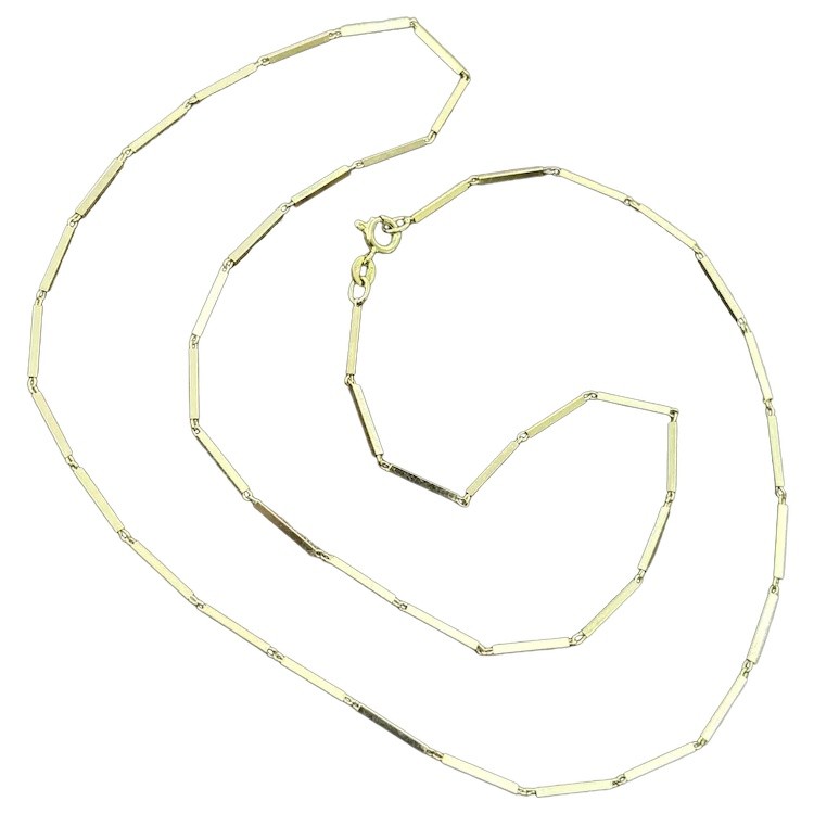 14K Rose Gold Russian Barrel Link Necklace