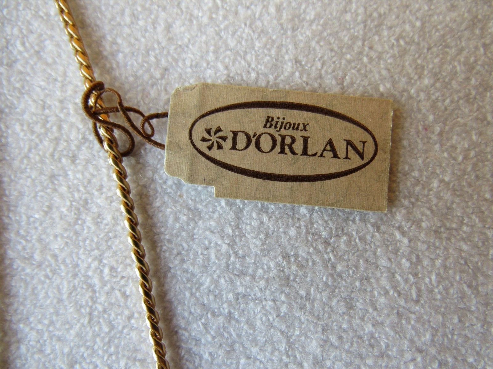 Vtg D’Orlan Bijoux Goldtone Eqyptian Revival Necklace Cartouche Hieroglyphics