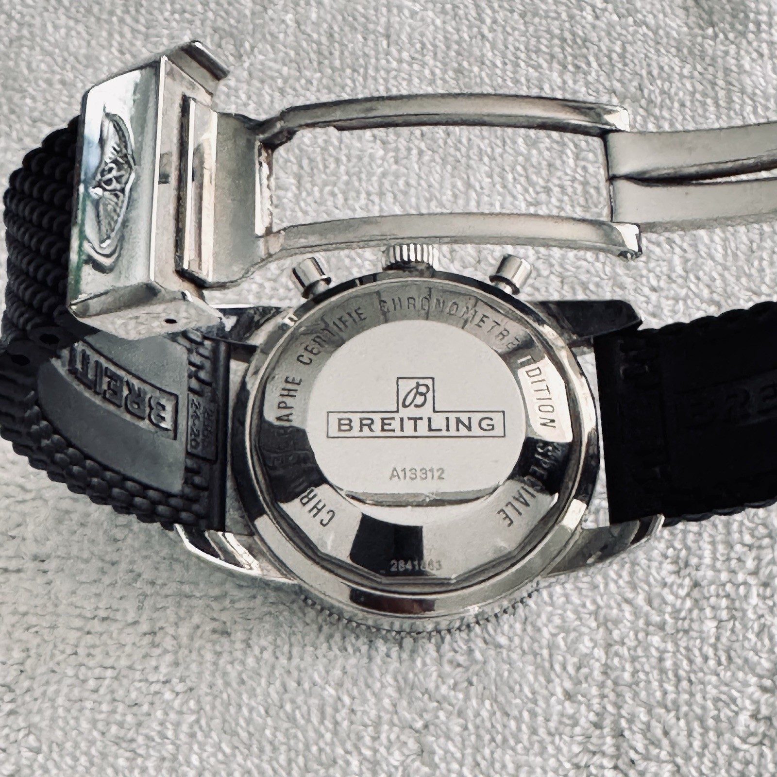 Breitling Superocean Heritage II Chronograph 46 Black Dial Rubber Strap Box
