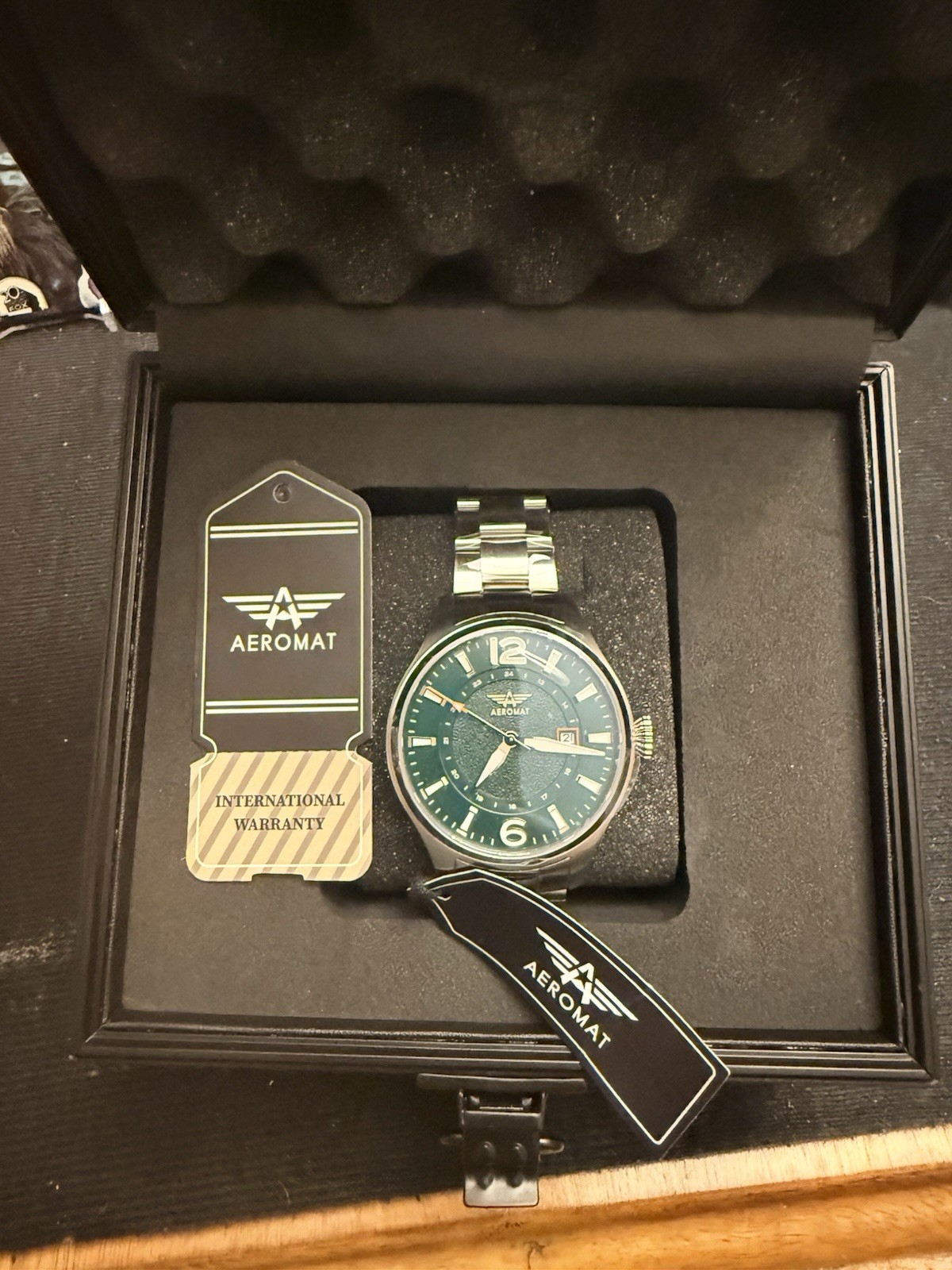 Men’s Aeromat Airspeed Azure Movement Blue Dial Pilot Automatic Watch w/ Case