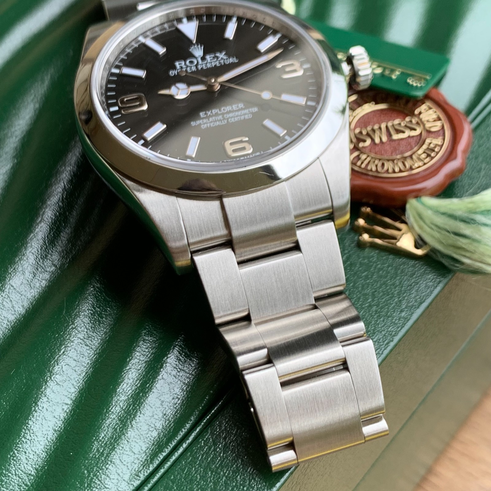 Rolex Explorer Ref. 214270 Automatic Oyster Perpetual Steel Watch – Box & Papers