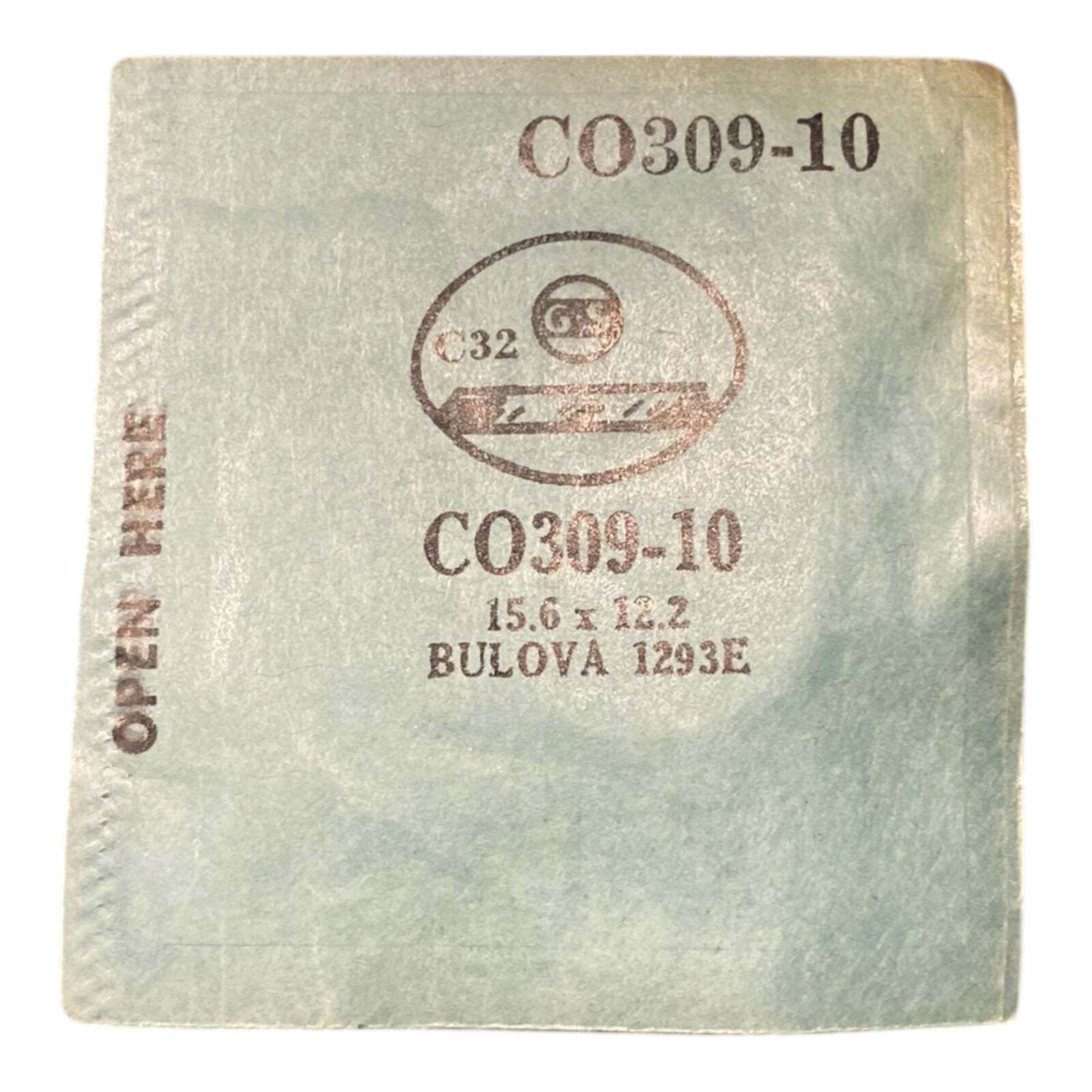 Germanow-Simon Mach (GS) CO309-10 Watch Crystal 15.6×12.2 NOS Part Flexo Bulova