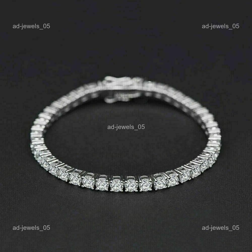 Round Cut Lab-Grown/CVD Diamond Birthday Gift Tennis Bracelet 950 Platinum