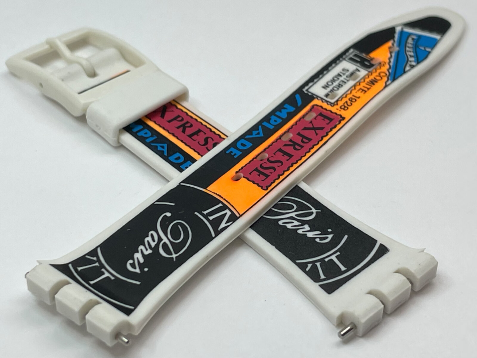 For Vintage Men’s Swatch European Travel Paris/Amsterdam 17mm Watch Strap