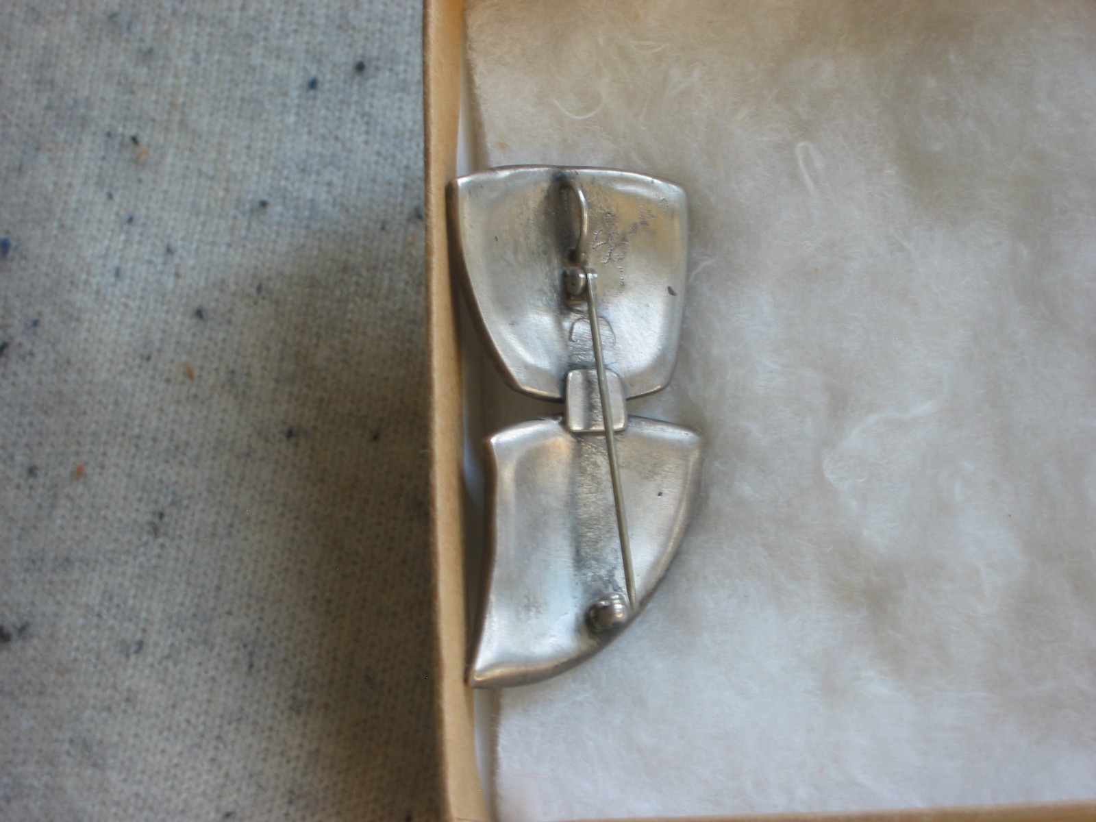 BROOCH PIN & PENDANT 2-IN-1 CONTEMPORARY ABSTRACT SIGNED MIXED MEDIA LAPEL PIECE