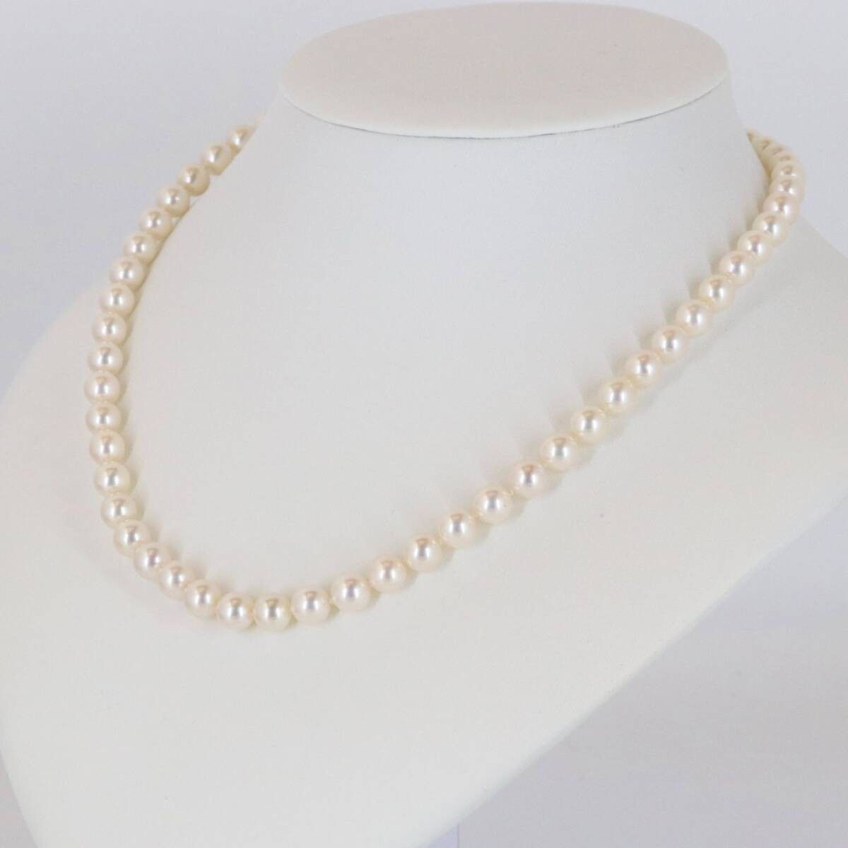Mint Mikimoto Akoya Pearl Strand Necklace 46cm K14 14K Gold Clasp Auth