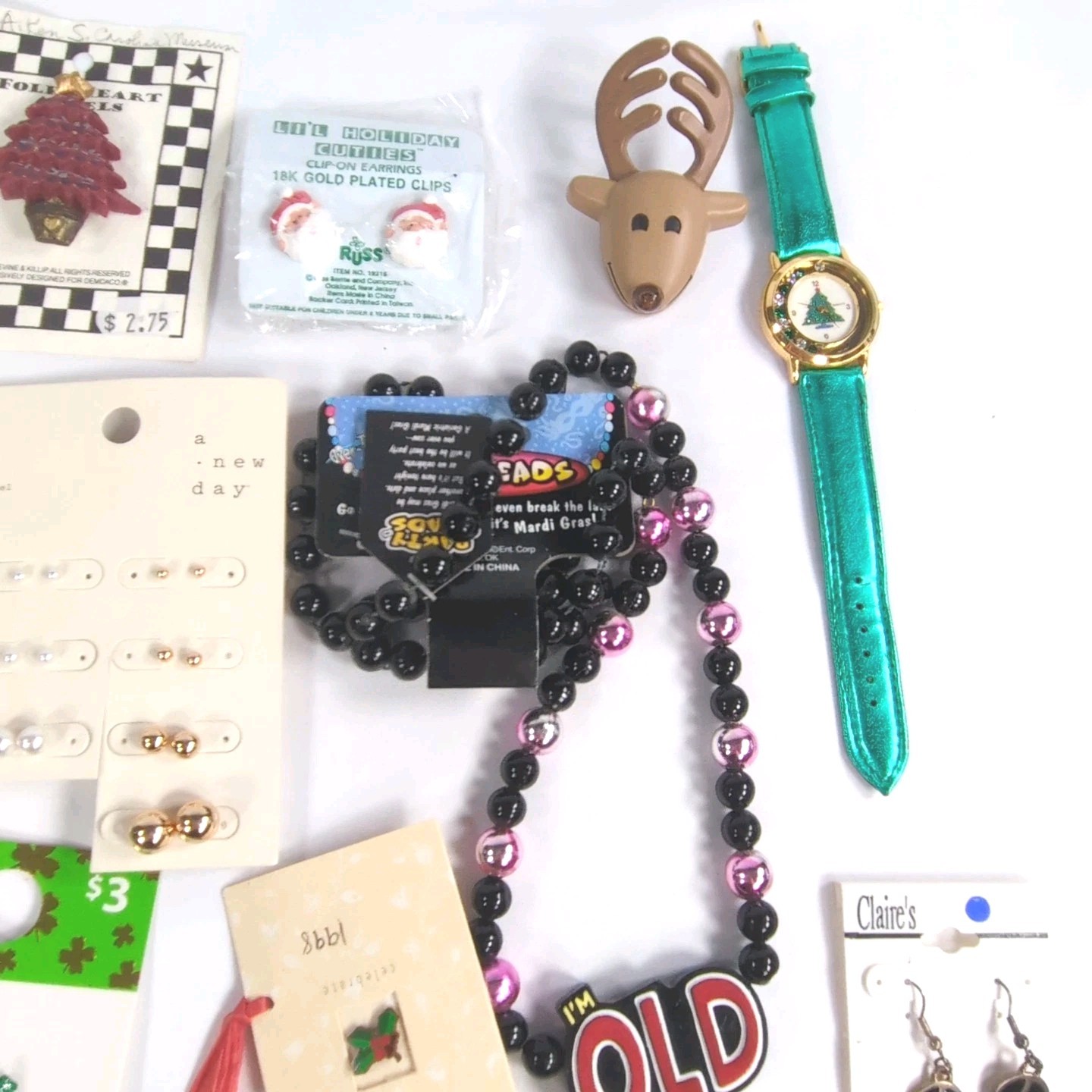Lot Of 32 Vintage to Modern Christmas And Fun Costume Jewelry Collection