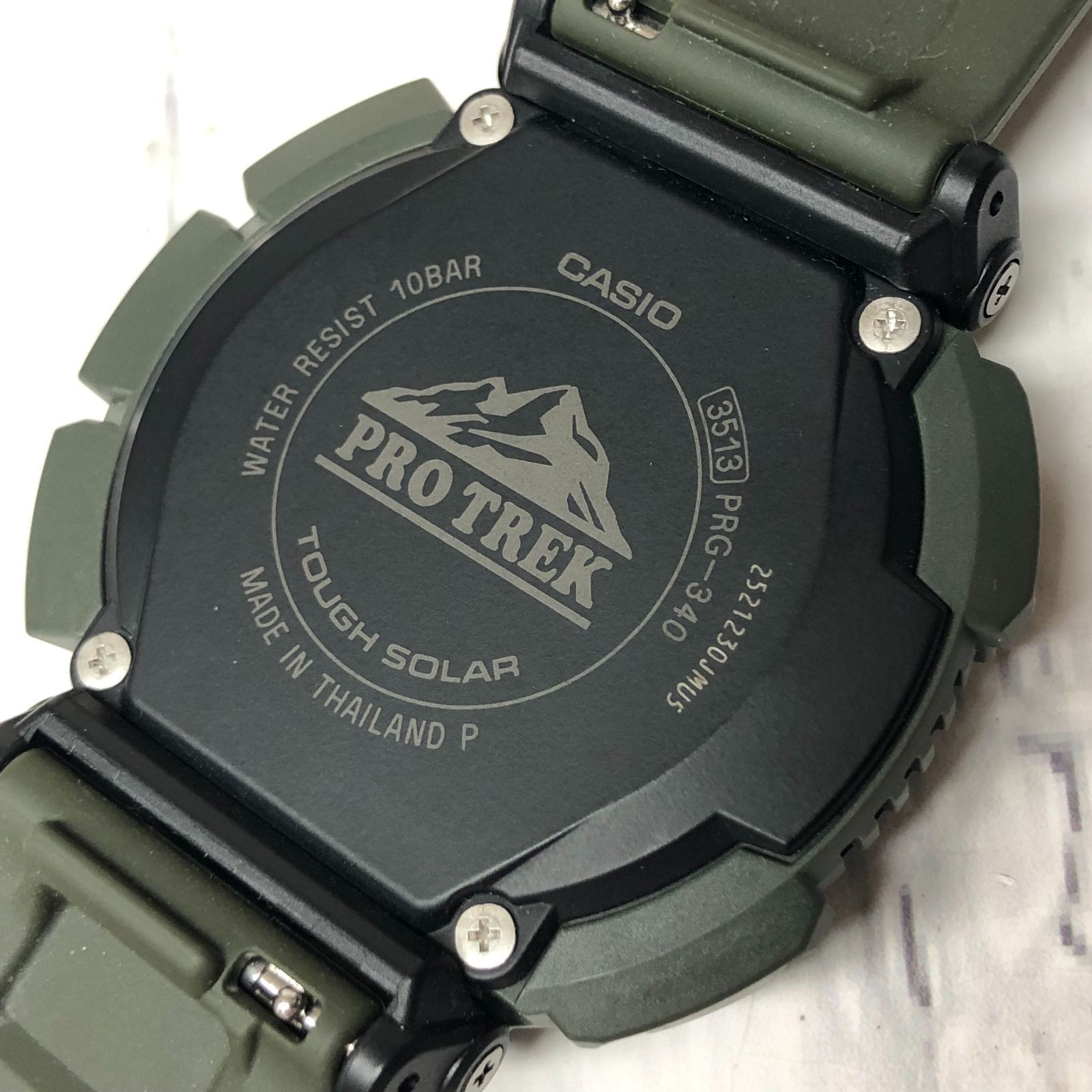 m001 X(60) CASIO PROTREK PRG 340 3JF Casio Pro Trek Green with box Climber Line